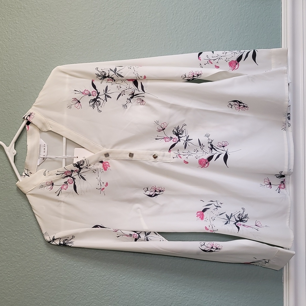 Tendency Cream & Floral Blouse